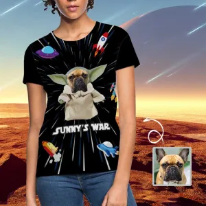 Personalized My Face on A Shirt Sunny's War Rocket Women's All Over Print T-shirt Custom Face Shirts