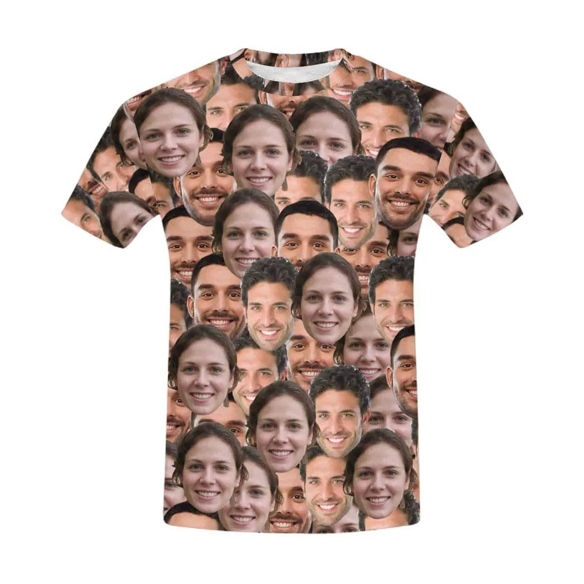 Personalized Shirts with Faces Seamless Put My Face on Men's All Over Print T-shirt for Vacation