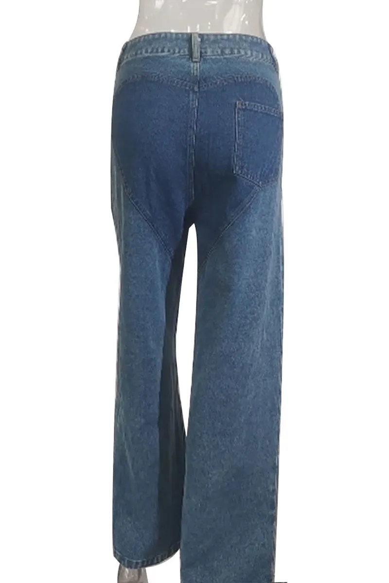 PH0216 Bootcut Denim Cutout Jeans