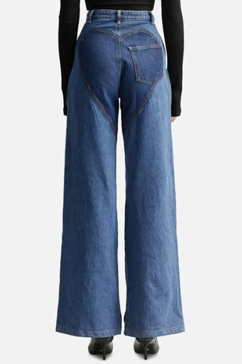 PH0216 Bootcut Denim Cutout Jeans