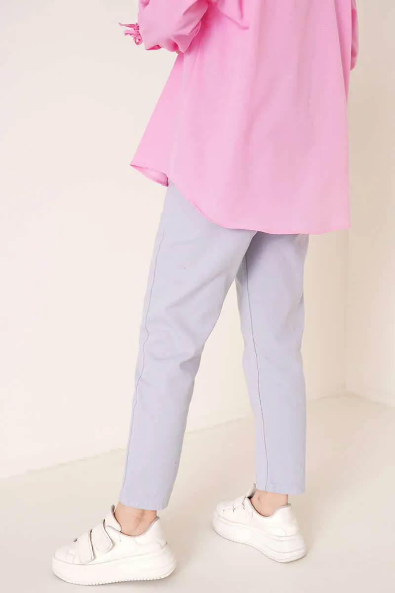 Plain Boyfriend Lilac Trousers