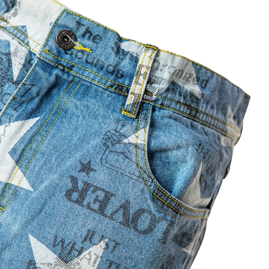 PLEASURES Poppy Denim Pants Blue SIZE 30
