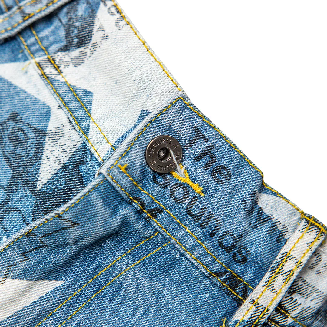 PLEASURES Poppy Denim Pants Blue SIZE 30