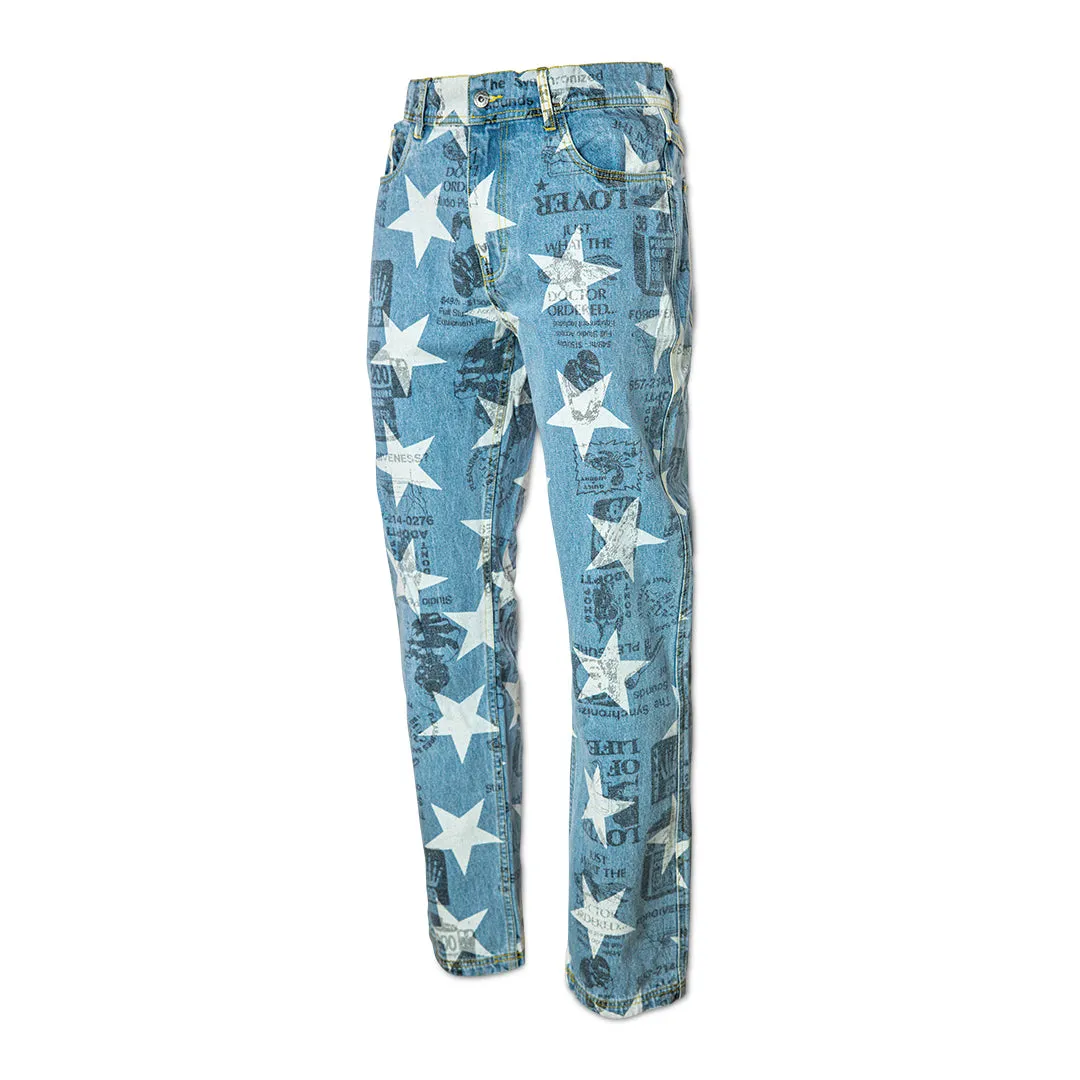 PLEASURES Poppy Denim Pants Blue SIZE 30