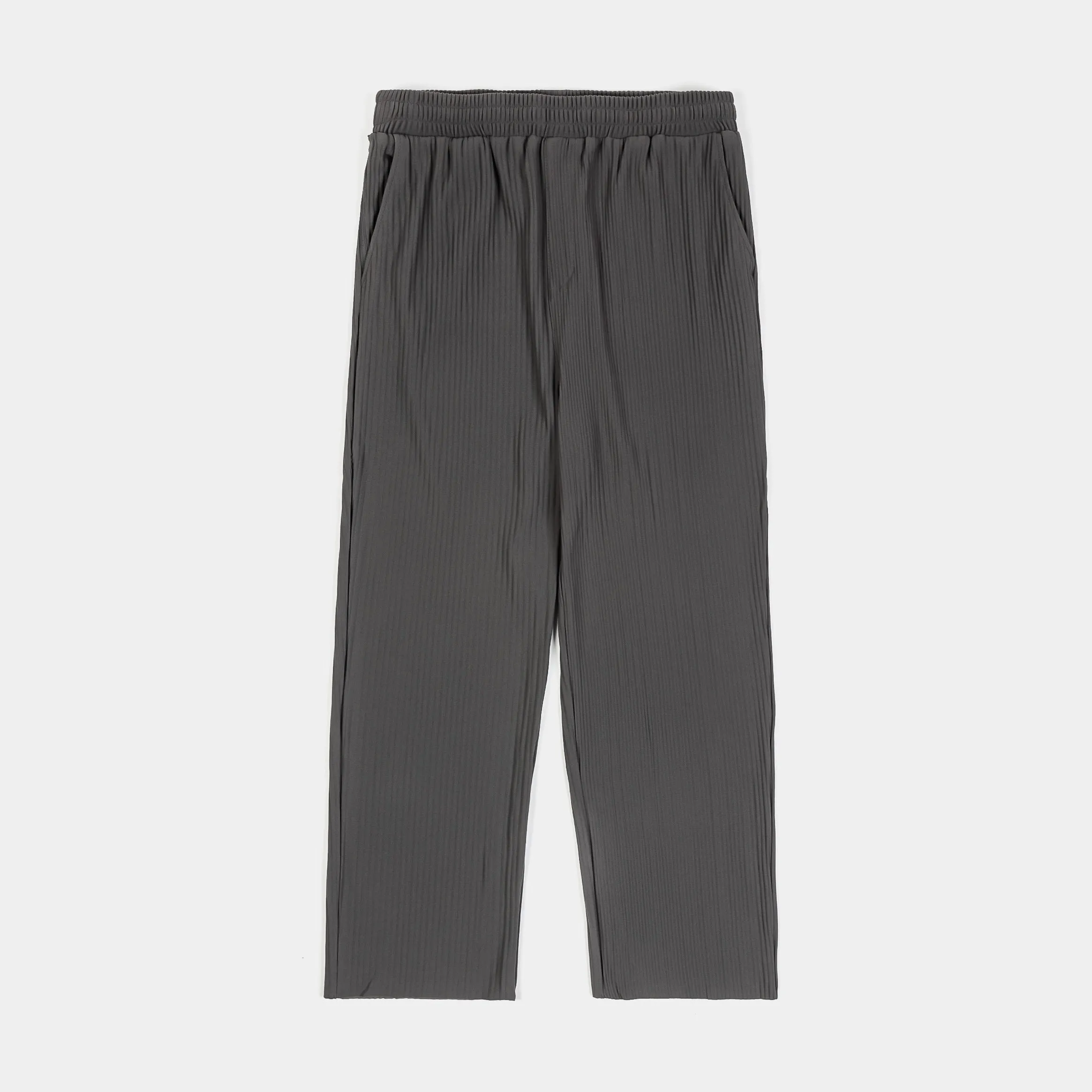 Pleated Woven Pant Mens Pants (Grey)