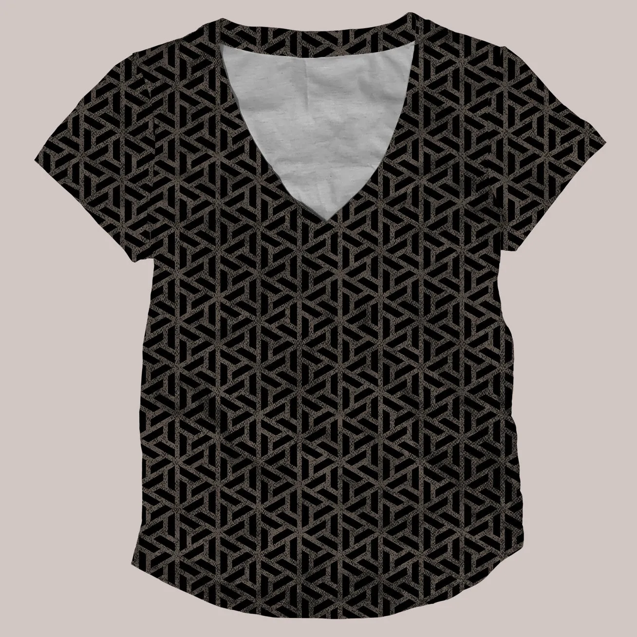 Psychedelic V-Neck Shirt (UV/RGB, Eco-Friendly, Womens) | SAFAVID