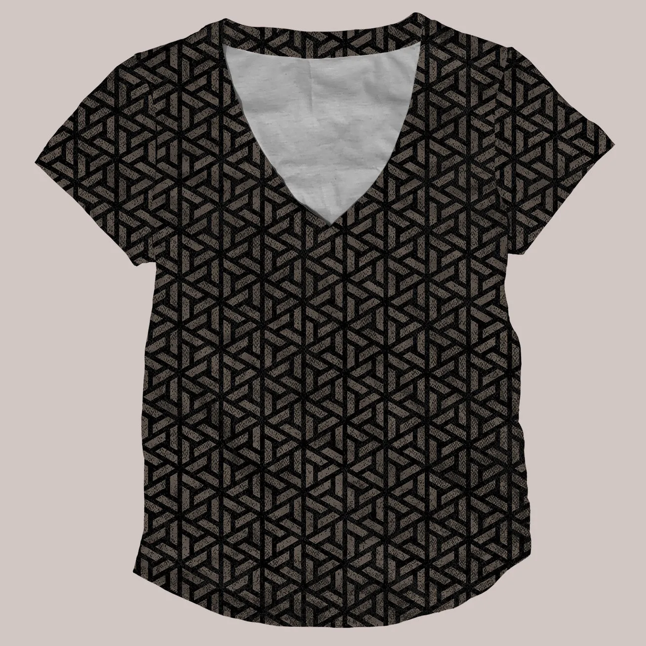 Psychedelic V-Neck Shirt (UV/RGB, Eco-Friendly, Womens) | SAFAVID