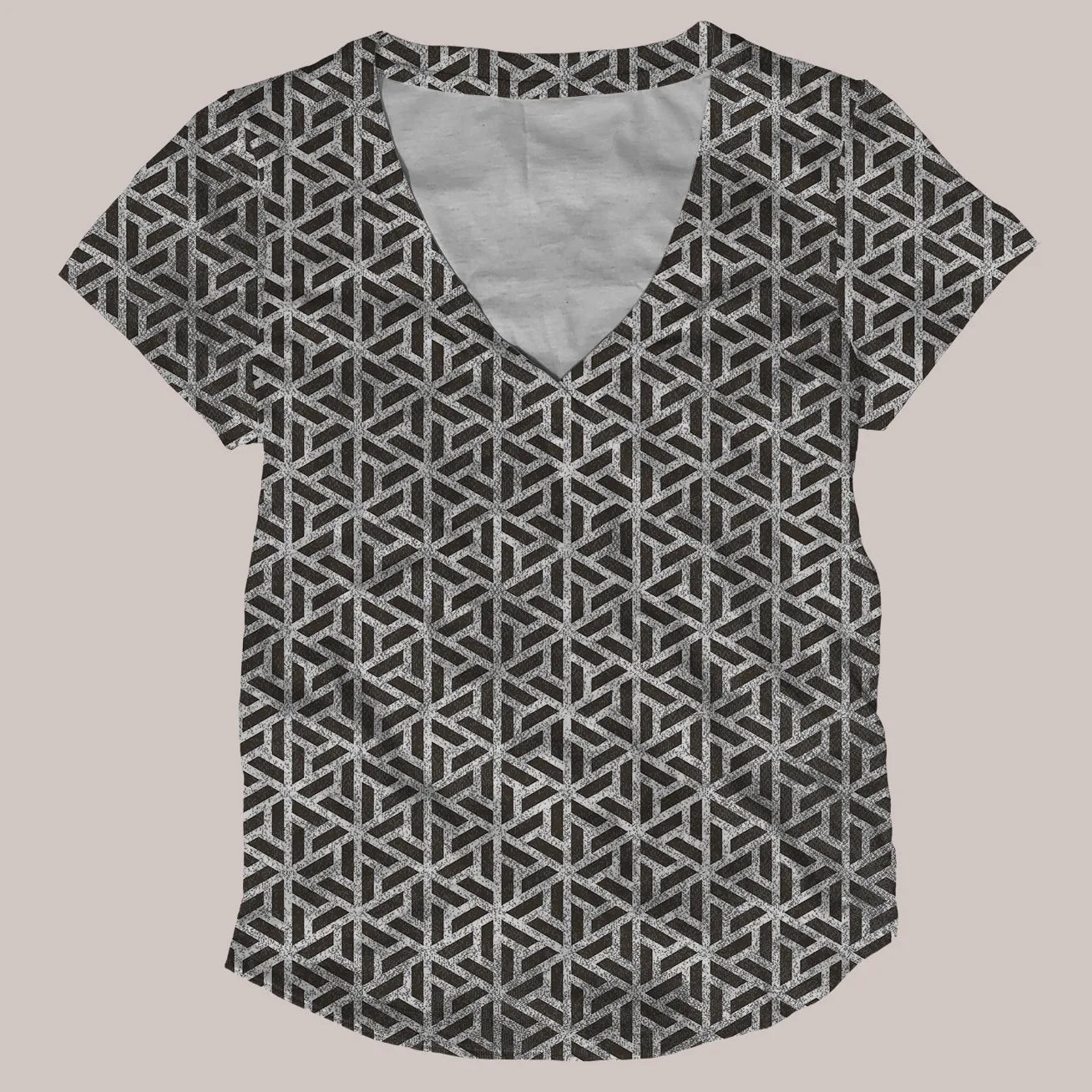 Psychedelic V-Neck Shirt (UV/RGB, Eco-Friendly, Womens) | SAFAVID