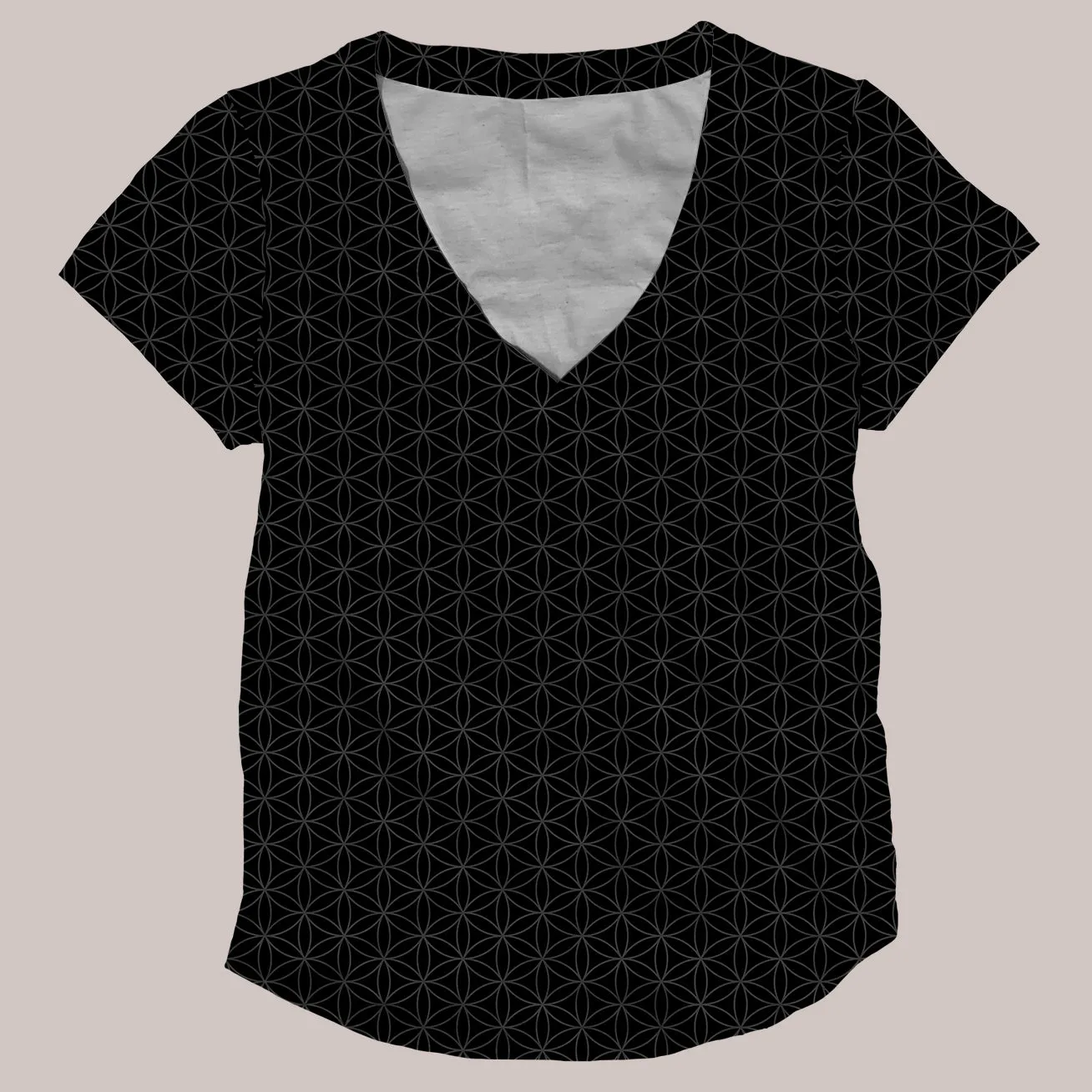Psychedelic V-Neck Shirt (UV/RGB, Eco-Friendly, Womens) | SEED FREQ