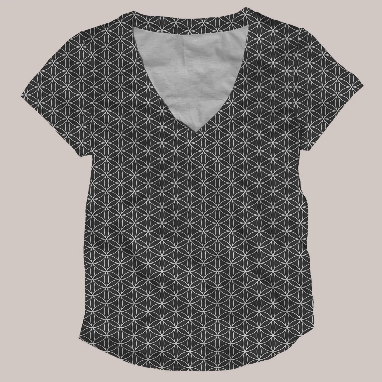 Psychedelic V-Neck Shirt (UV/RGB, Eco-Friendly, Womens) | SEED FREQ