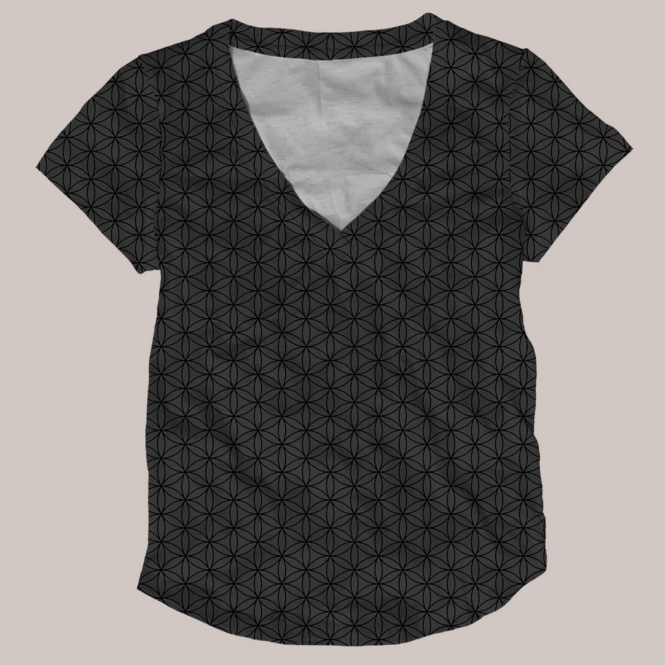 Psychedelic V-Neck Shirt (UV/RGB, Eco-Friendly, Womens) | SEED FREQ