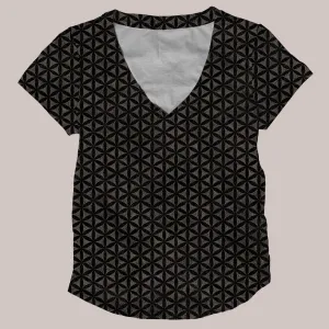 Psychedelic V-Neck Shirt (UV/RGB, Eco-Friendly, Womens) | SEED