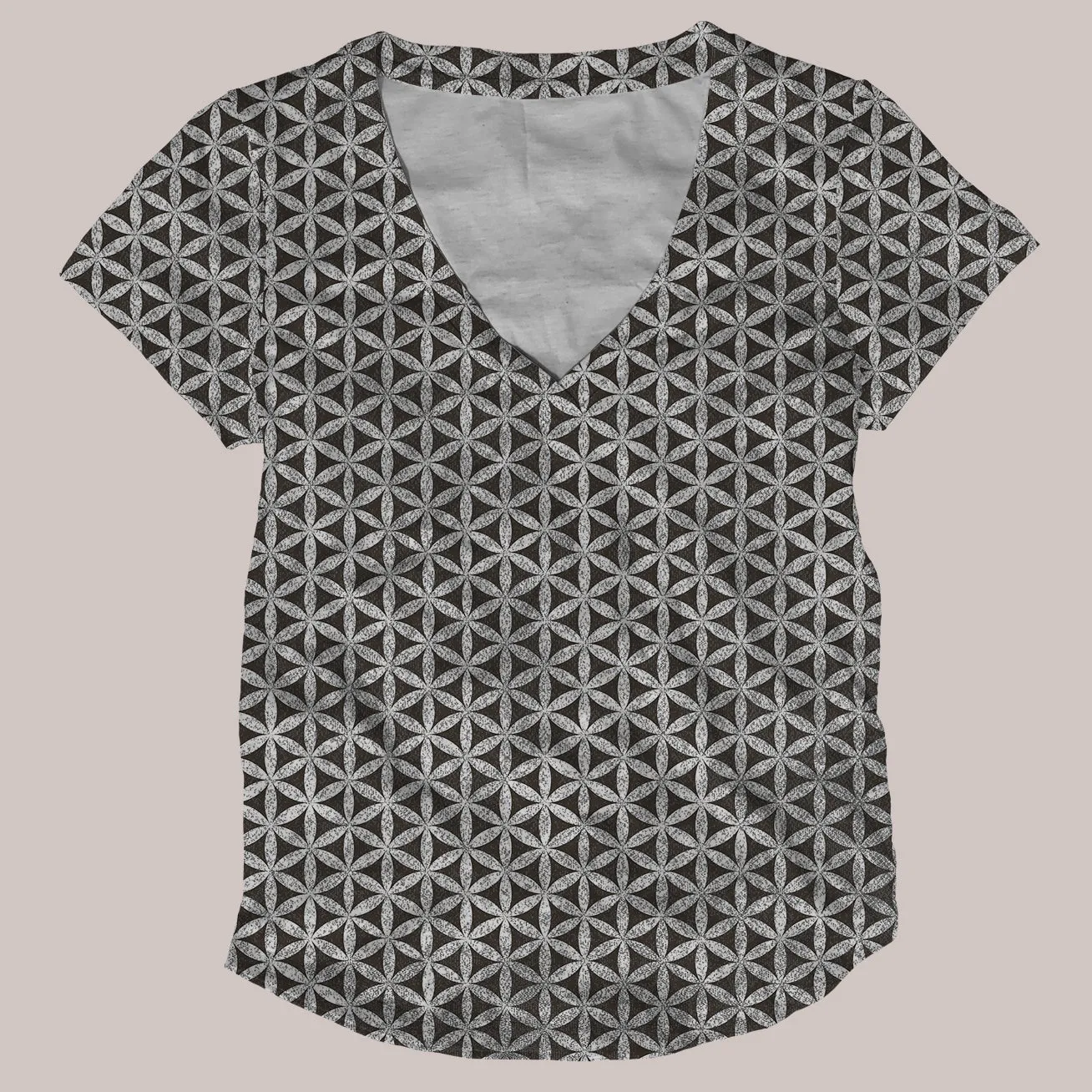 Psychedelic V-Neck Shirt (UV/RGB, Eco-Friendly, Womens) | SEED
