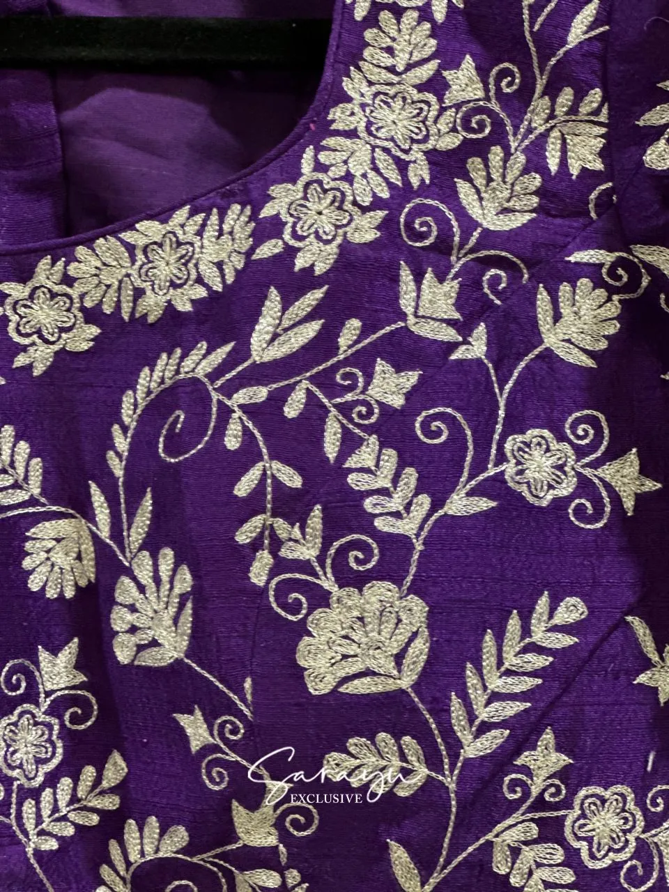 Purple All Over Pita Work Blouse