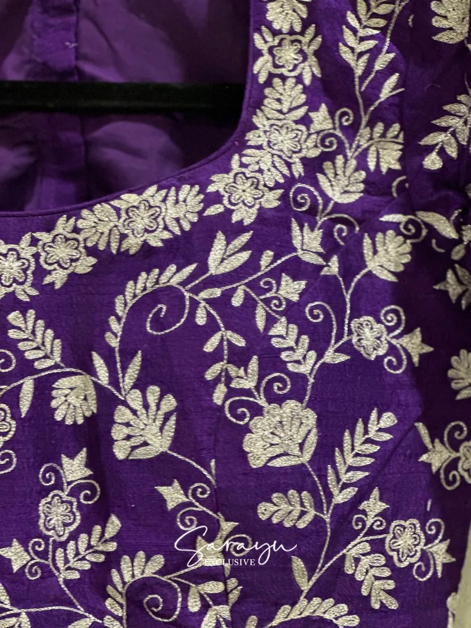 Purple All Over Pita Work Blouse