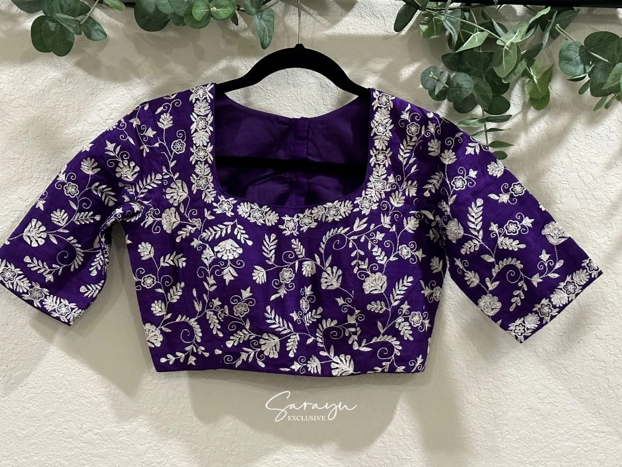 Purple All Over Pita Work Blouse
