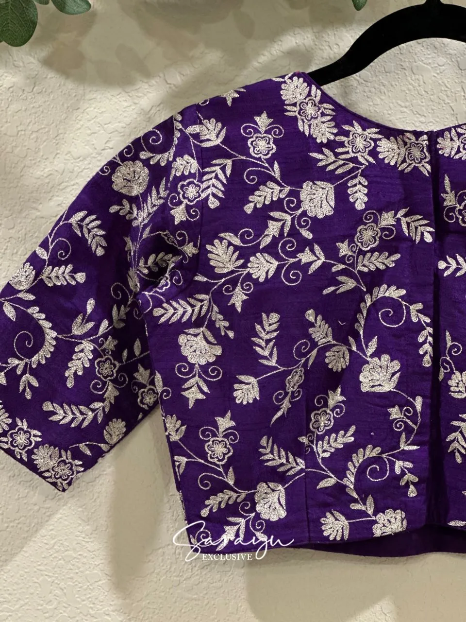 Purple All Over Pita Work Blouse
