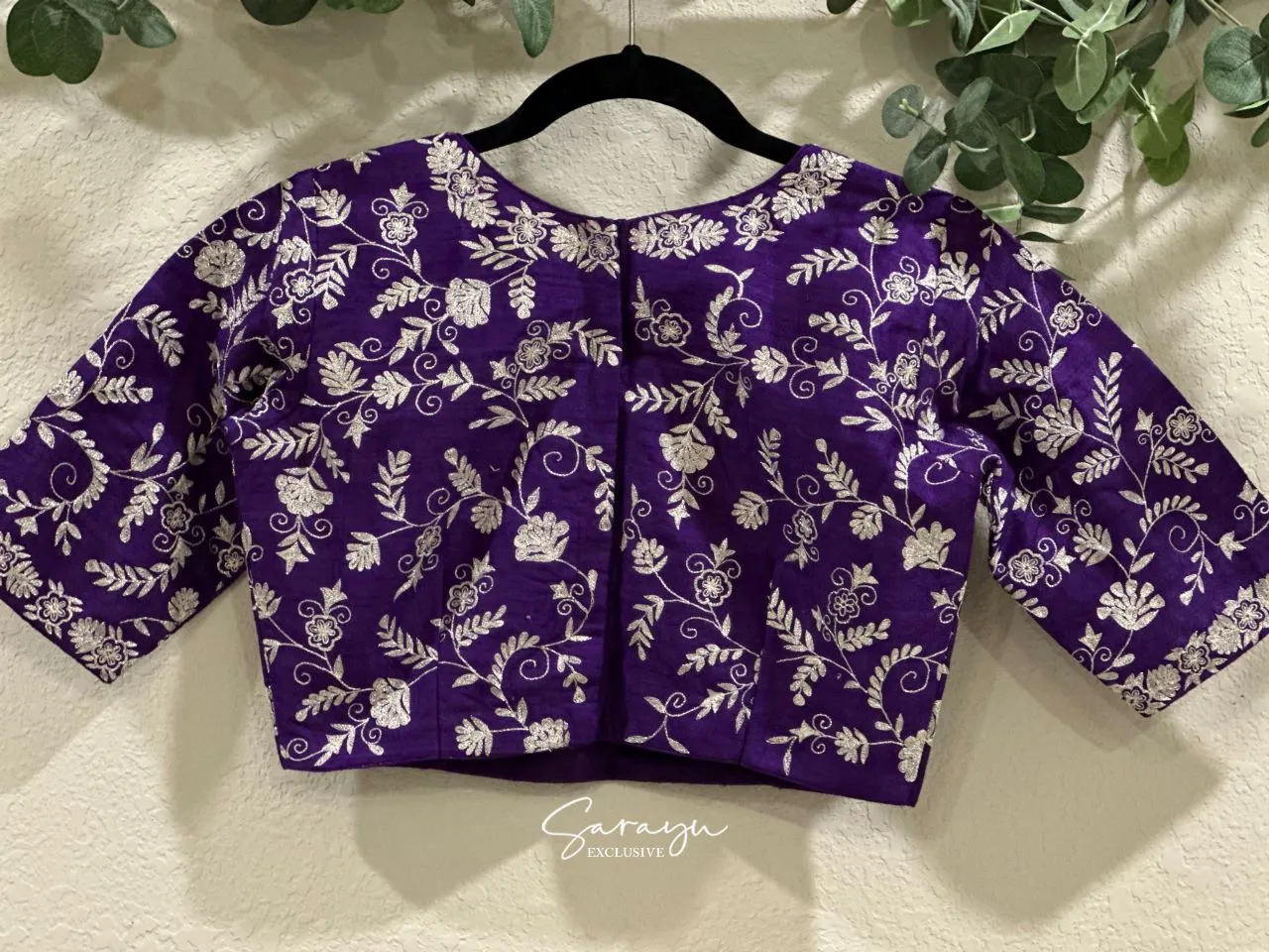 Purple All Over Pita Work Blouse