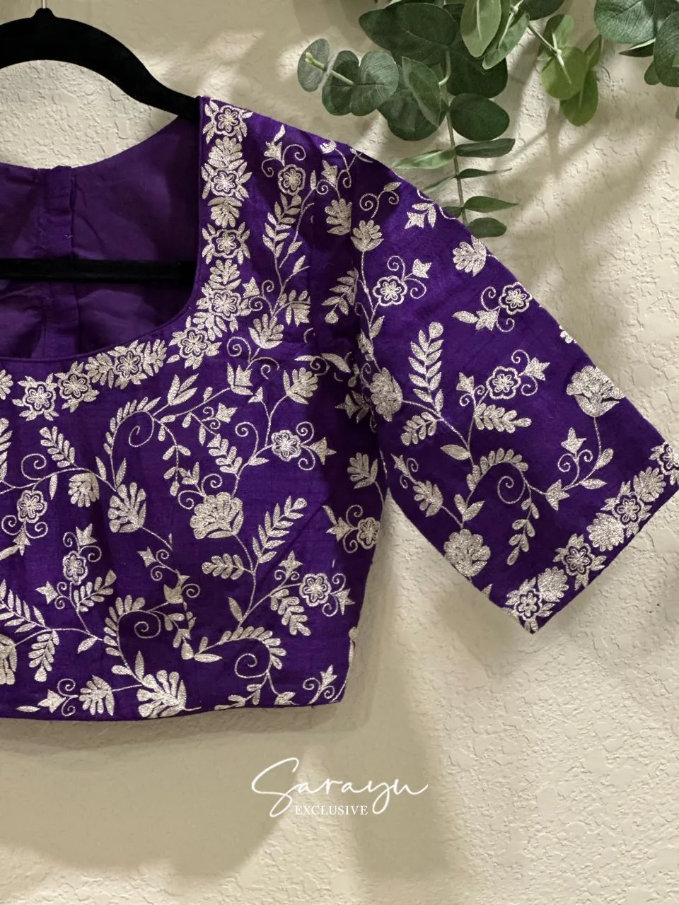 Purple All Over Pita Work Blouse
