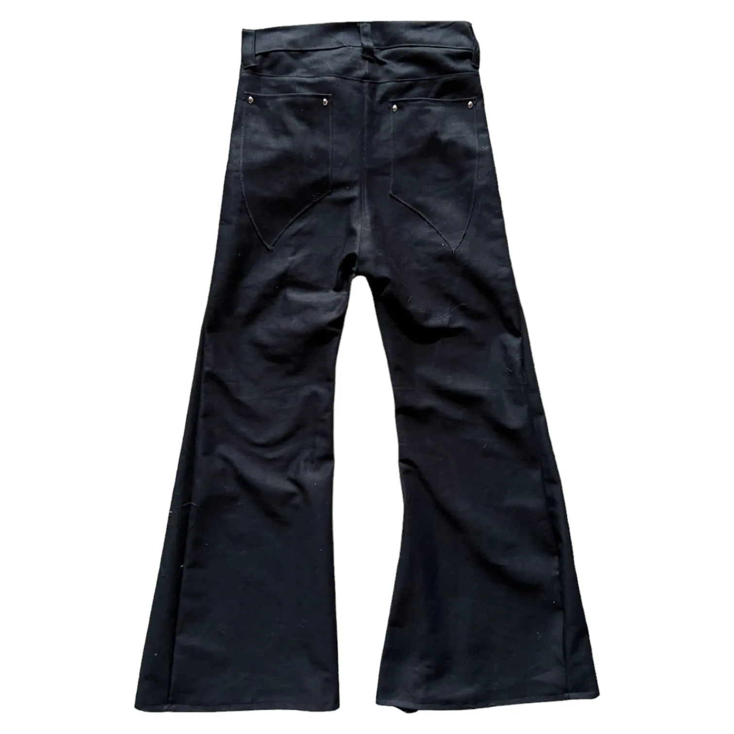 RAW Black Denim Flared Pants