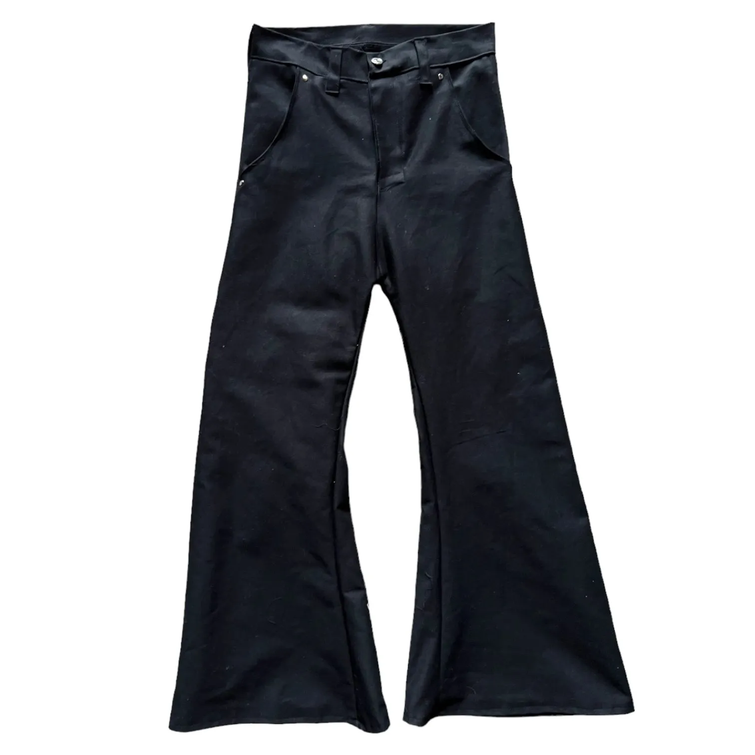RAW Black Denim Flared Pants