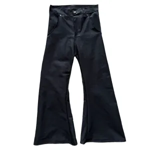 RAW Black Denim Flared Pants