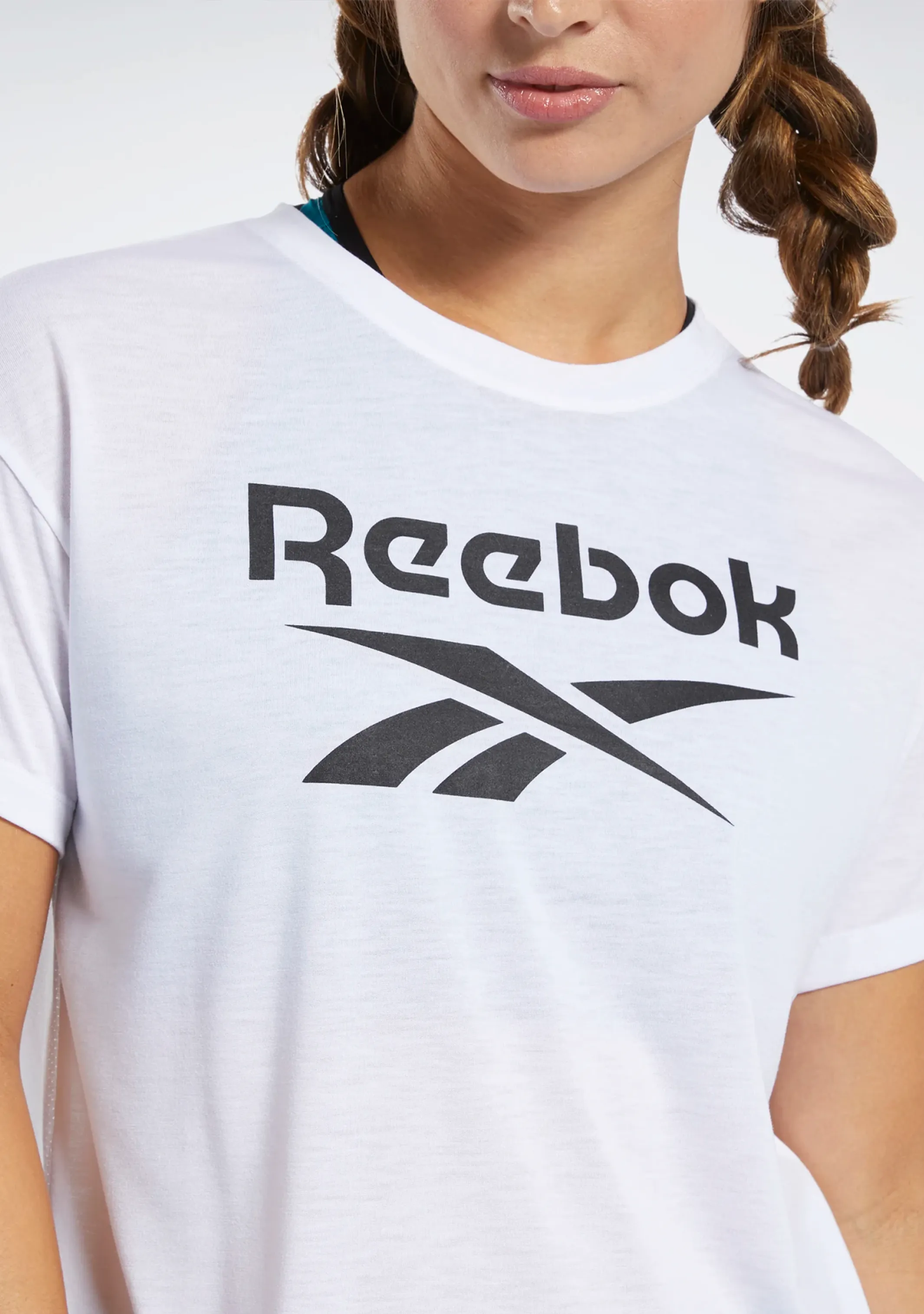 Reebok Womens Workout Ready Supremium Logo Tee
