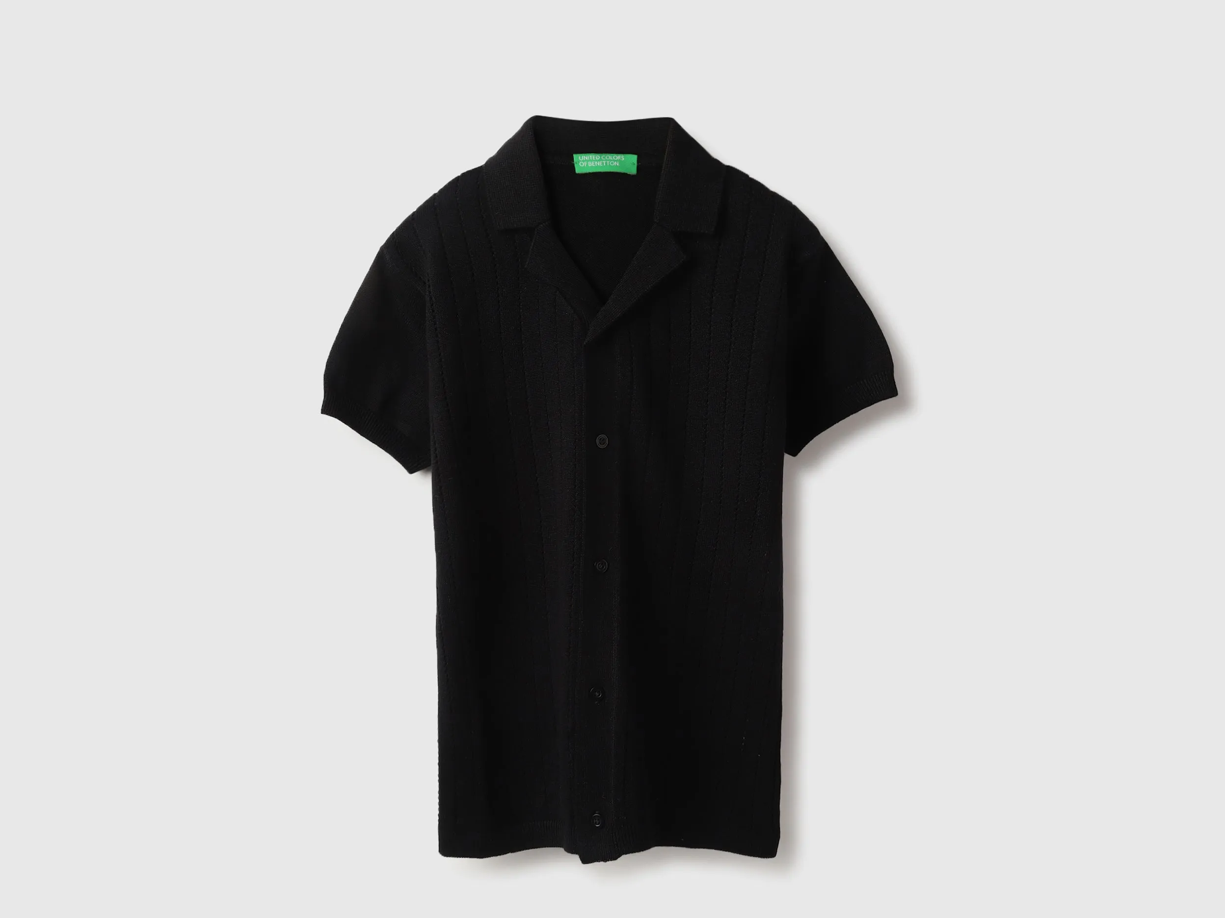 Regular Fit Cuban Collar Patterned Shirt