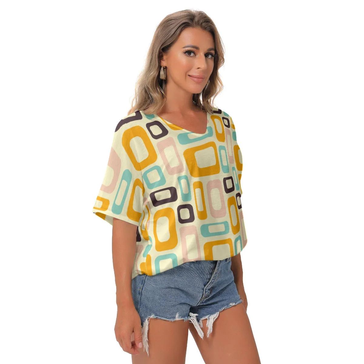 Retro Romance | V-Neck Blouse