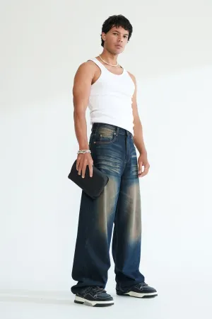 Retro Tint Men's Baggy Straight Jeans