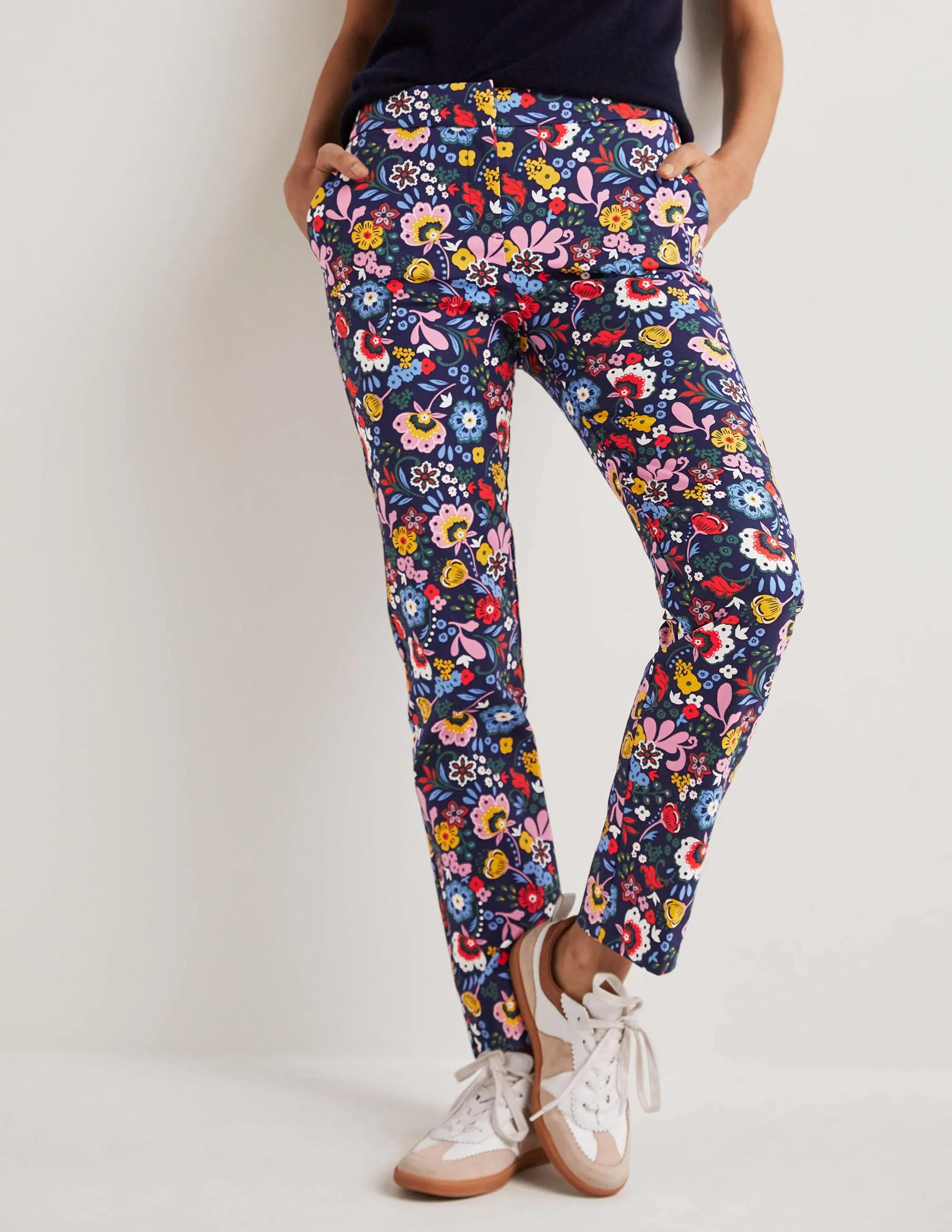 Richmond 7/8 Trouser-Navy, Pretty Paradise