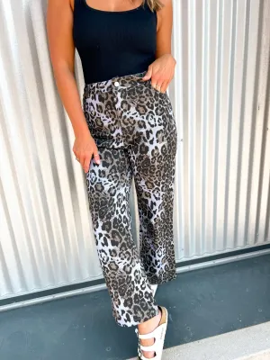 Ronnie Leopard Denim Pants