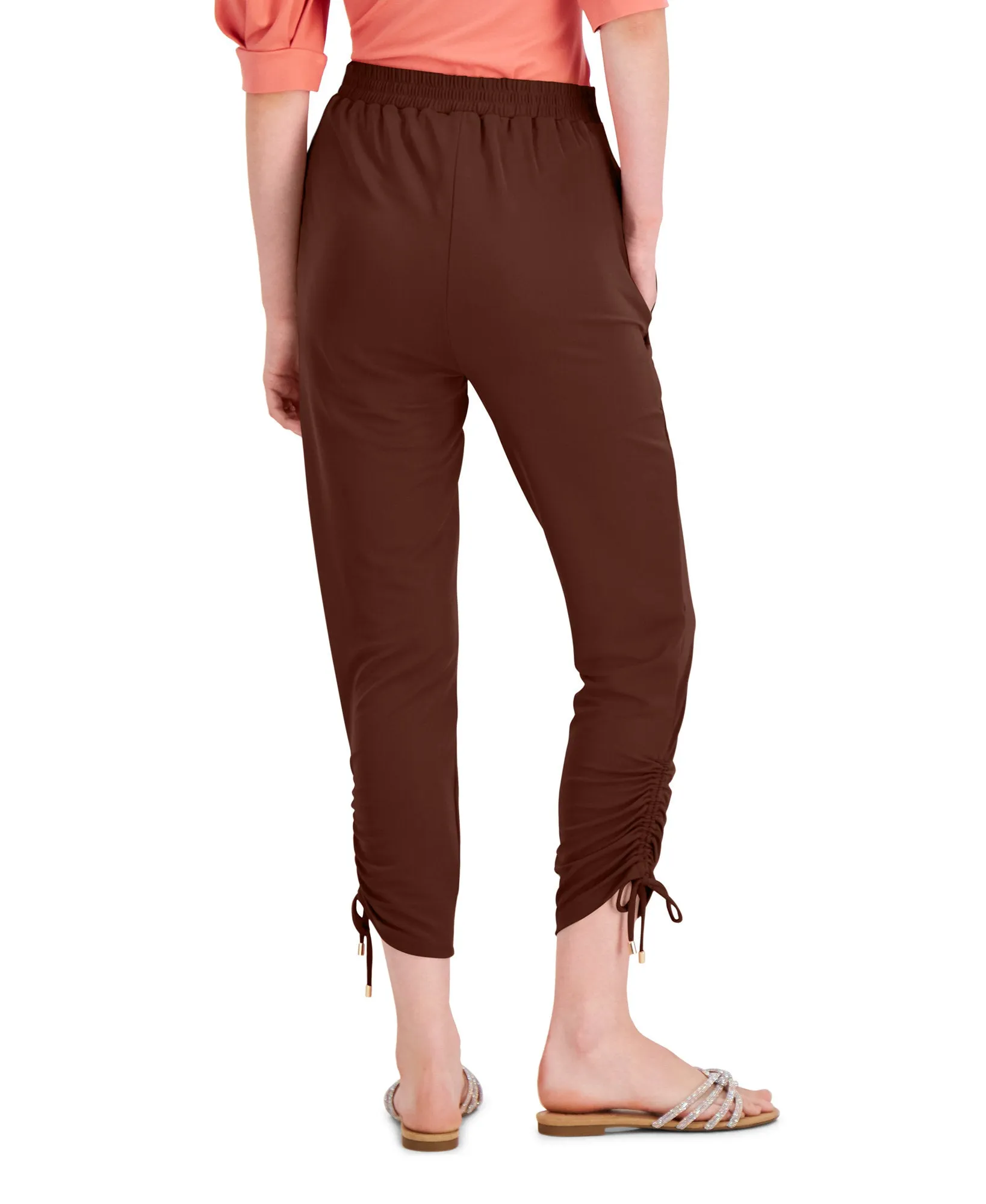 Ruched-Hem Pants