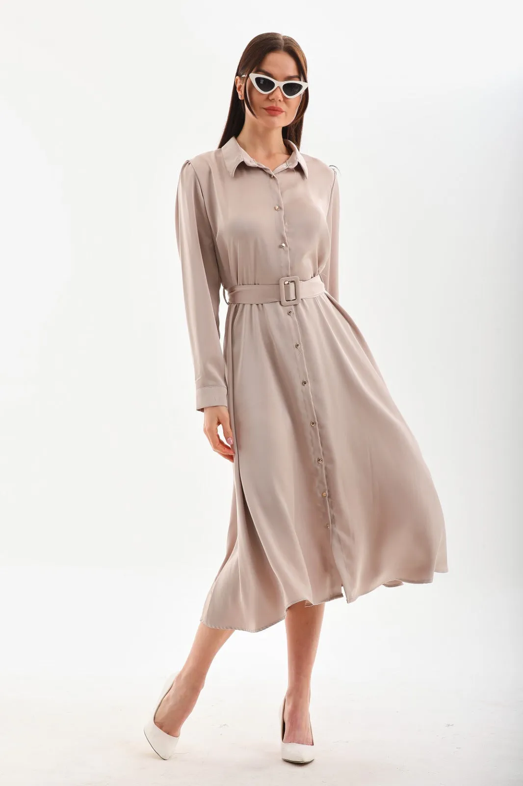 Silky simple dress