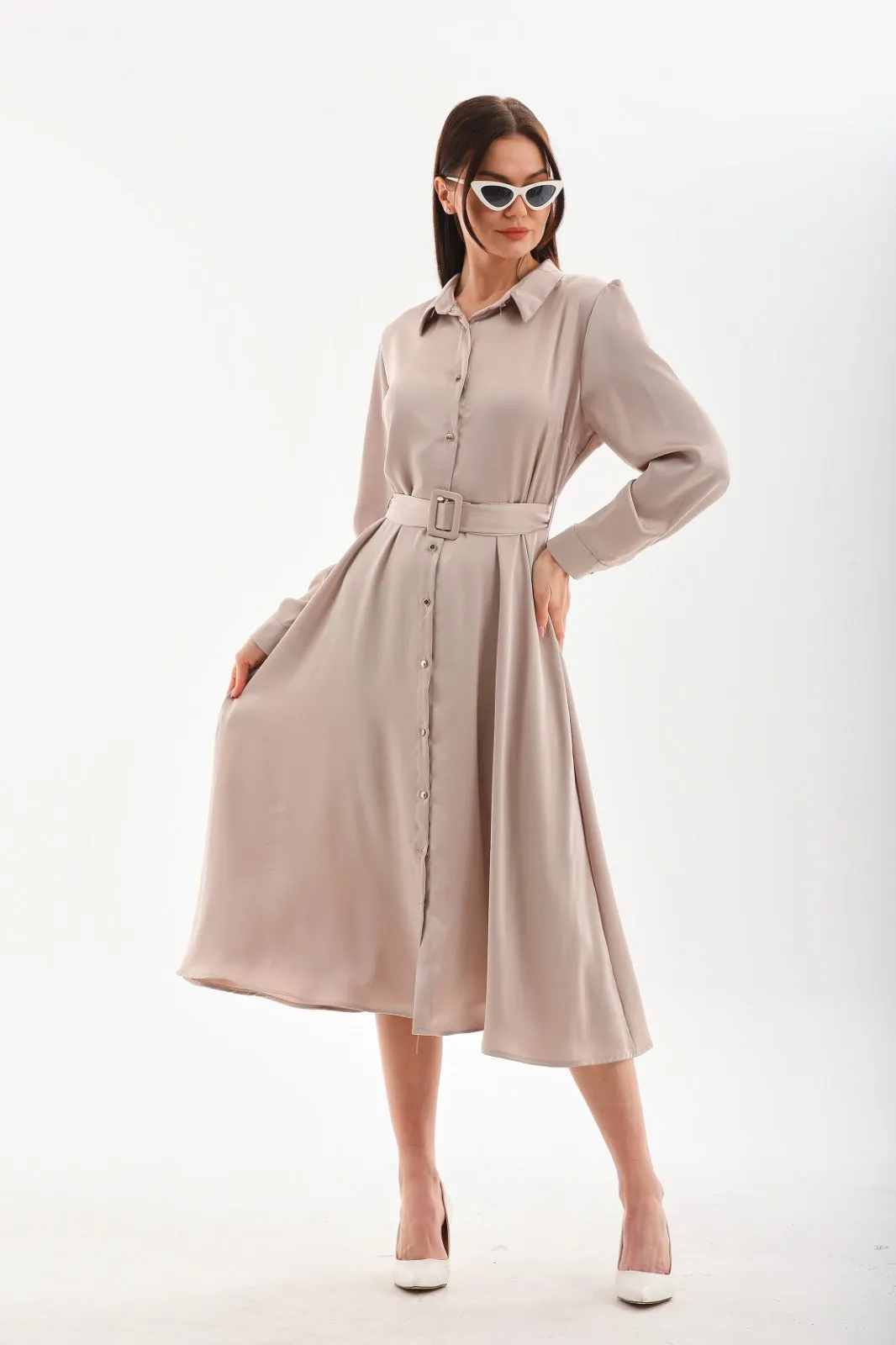 Silky simple dress