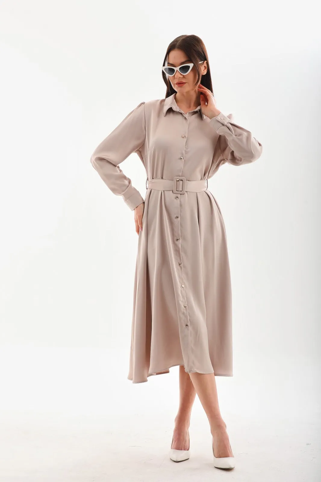 Silky simple dress