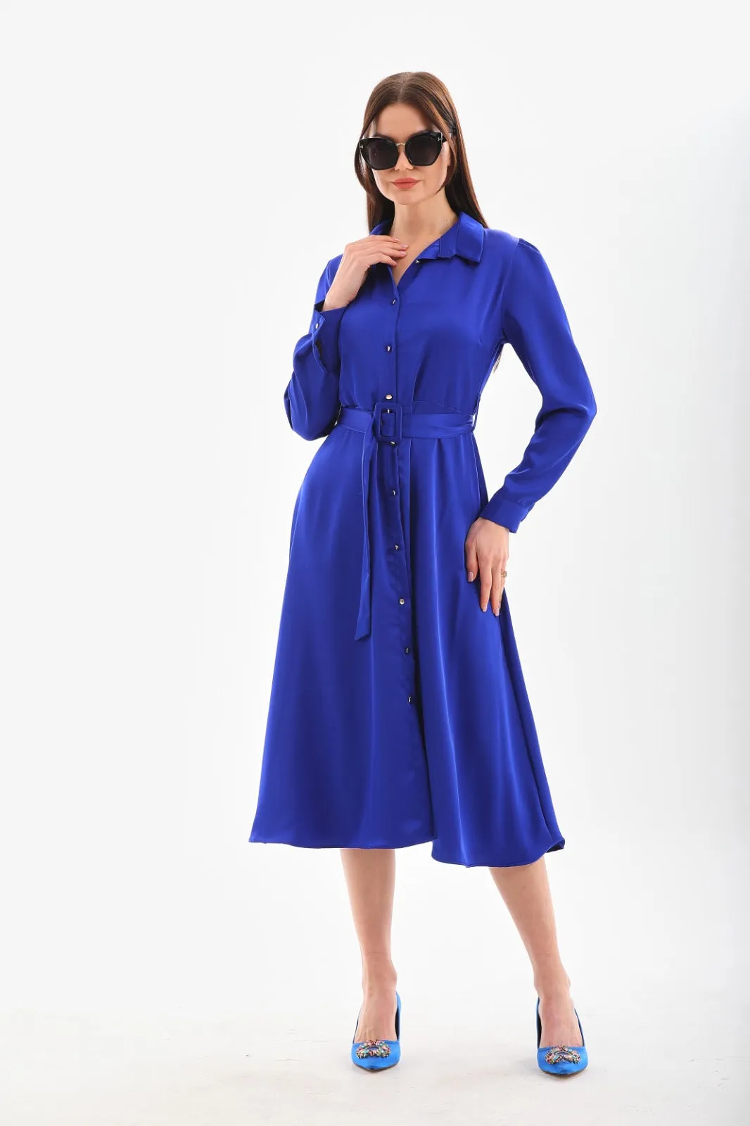 Silky simple dress