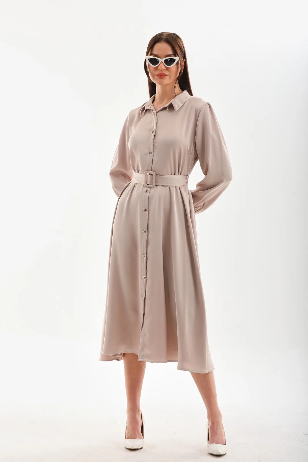 Silky simple dress