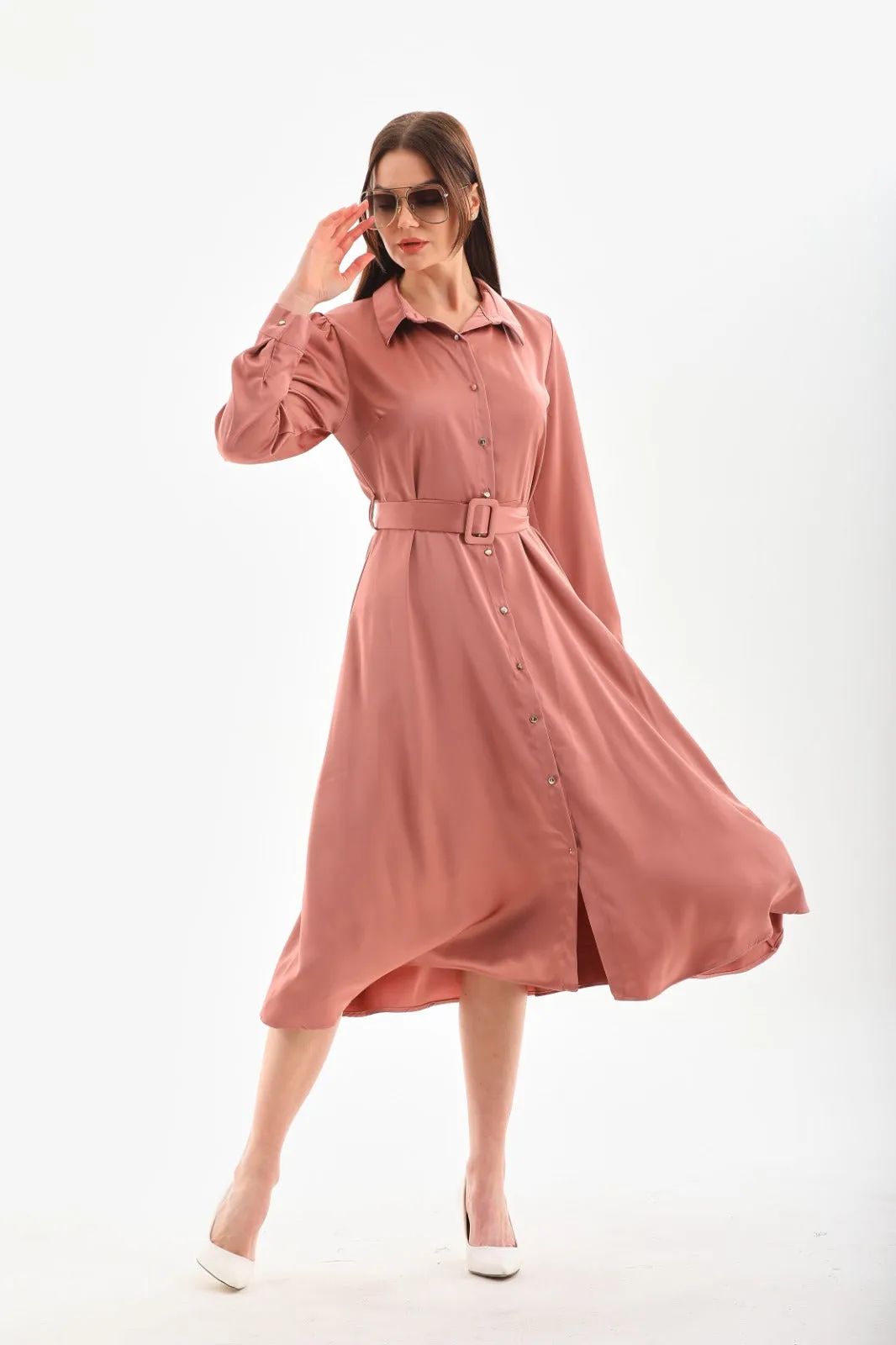 Silky simple dress