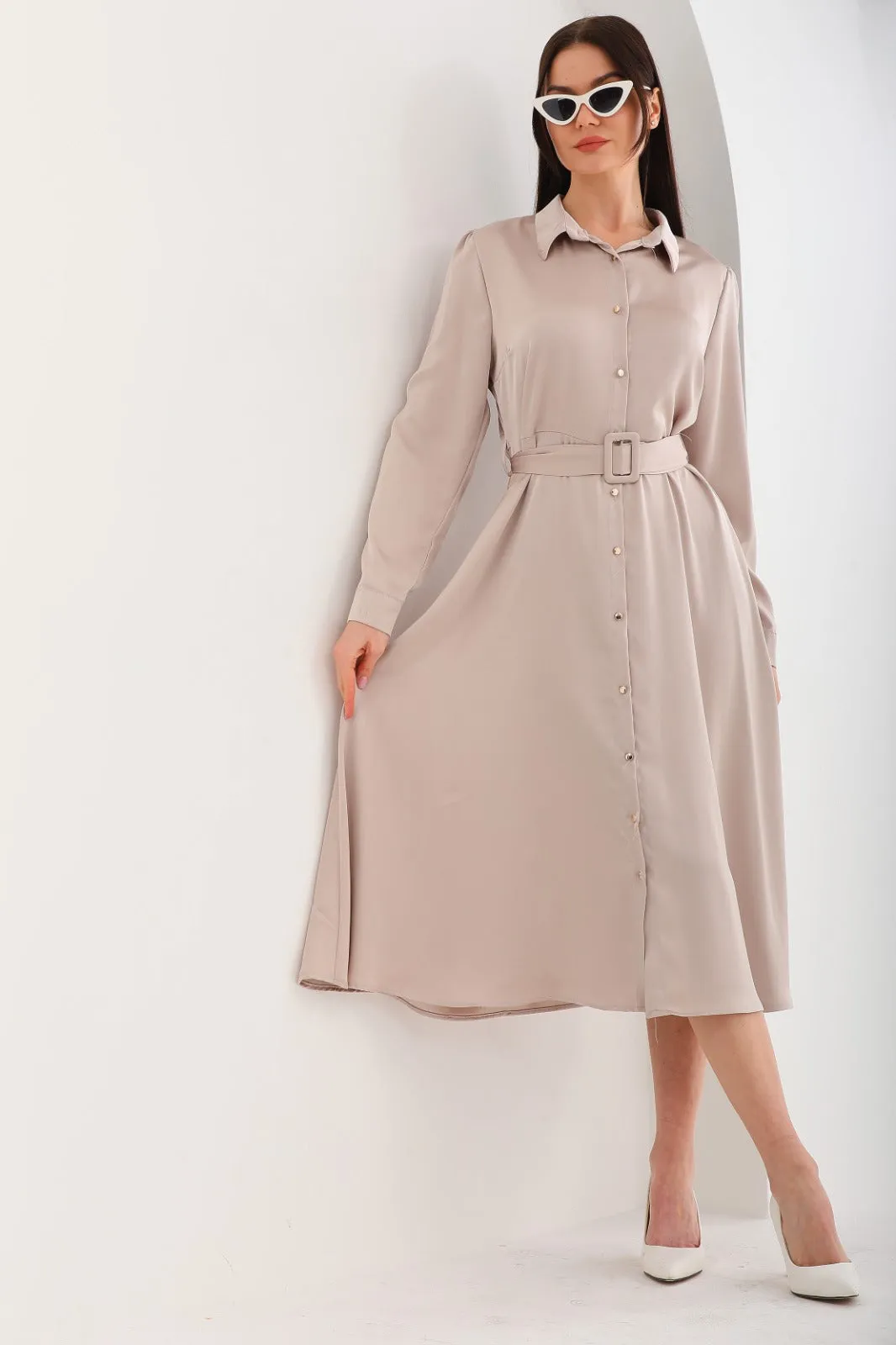 Silky simple dress