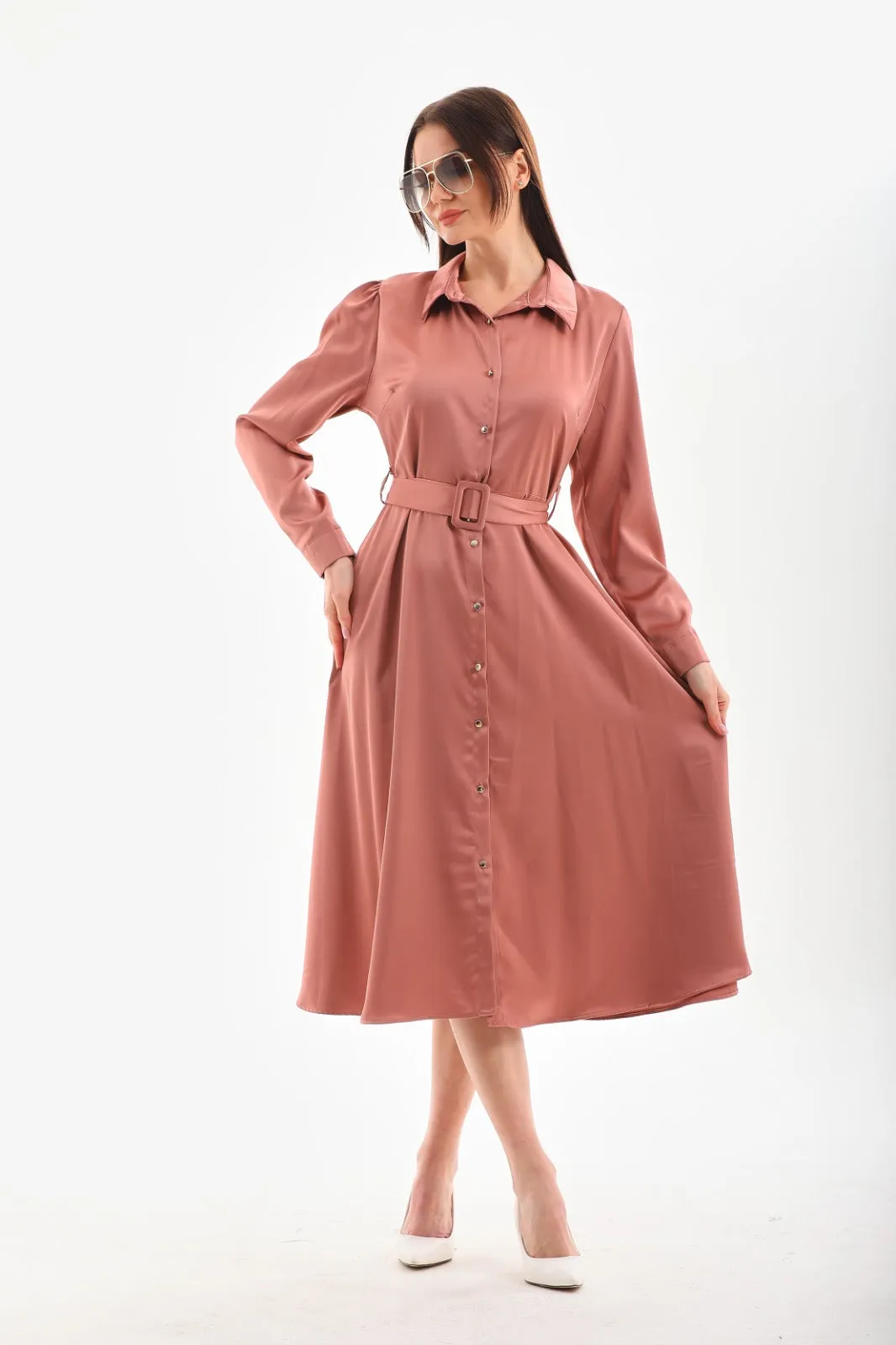 Silky simple dress