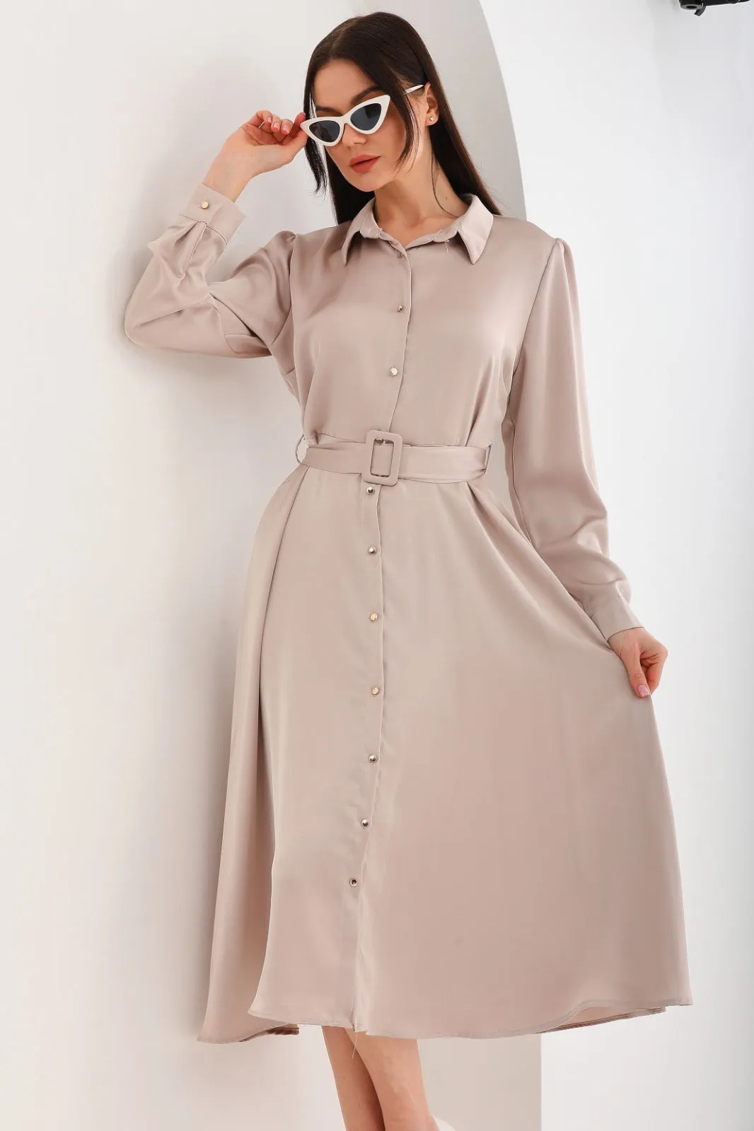 Silky simple dress