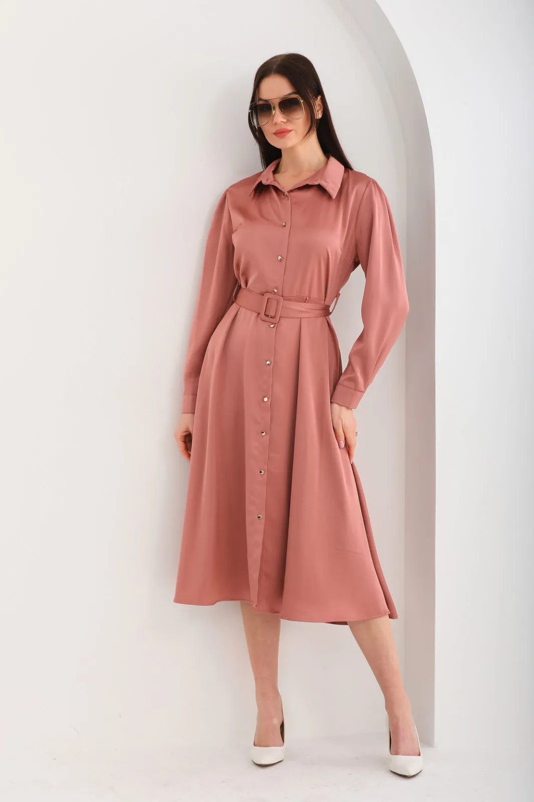 Silky simple dress