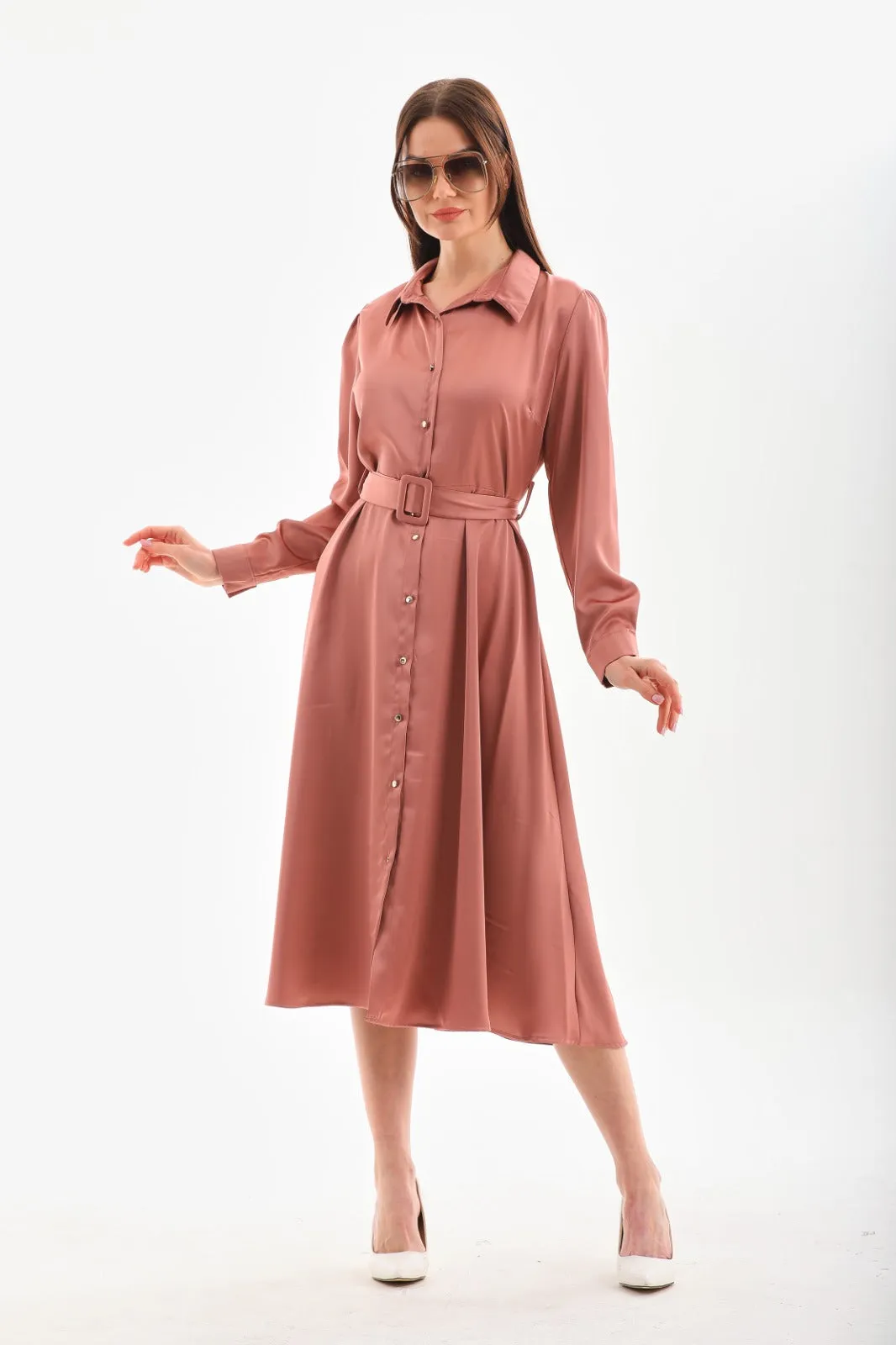 Silky simple dress