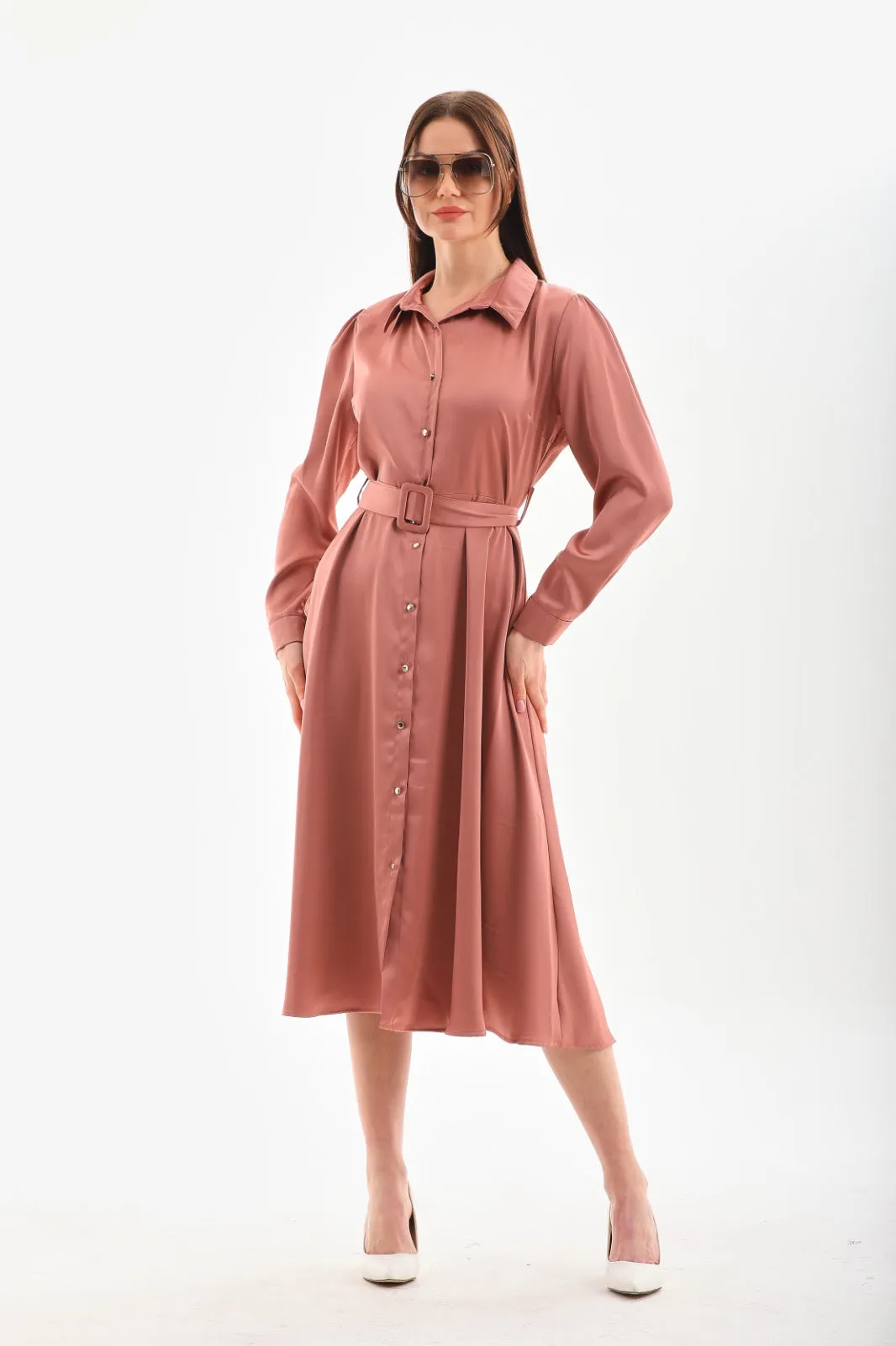 Silky simple dress
