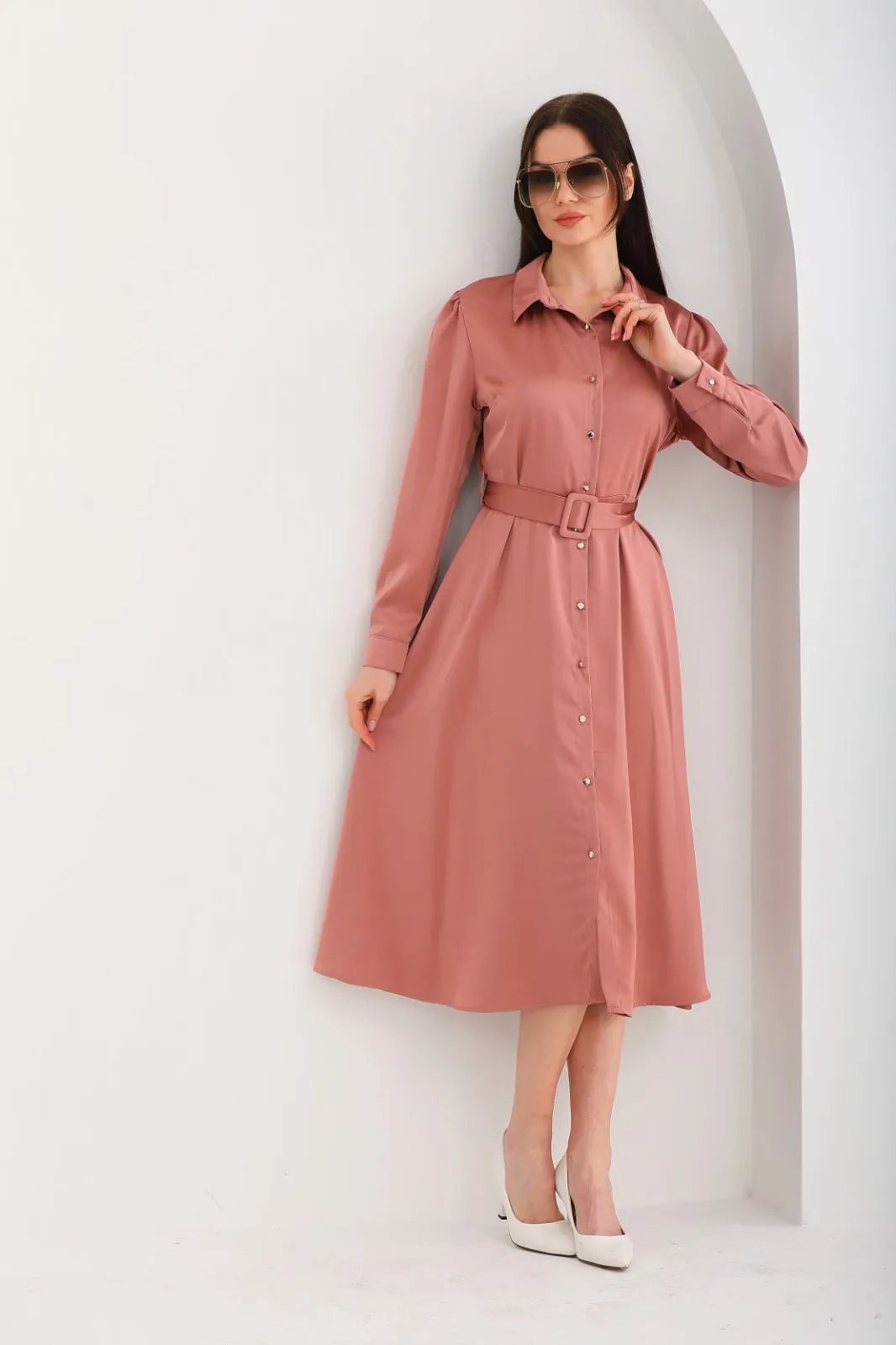 Silky simple dress