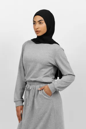 Simple Logo Sweatshirt - Heather Grey