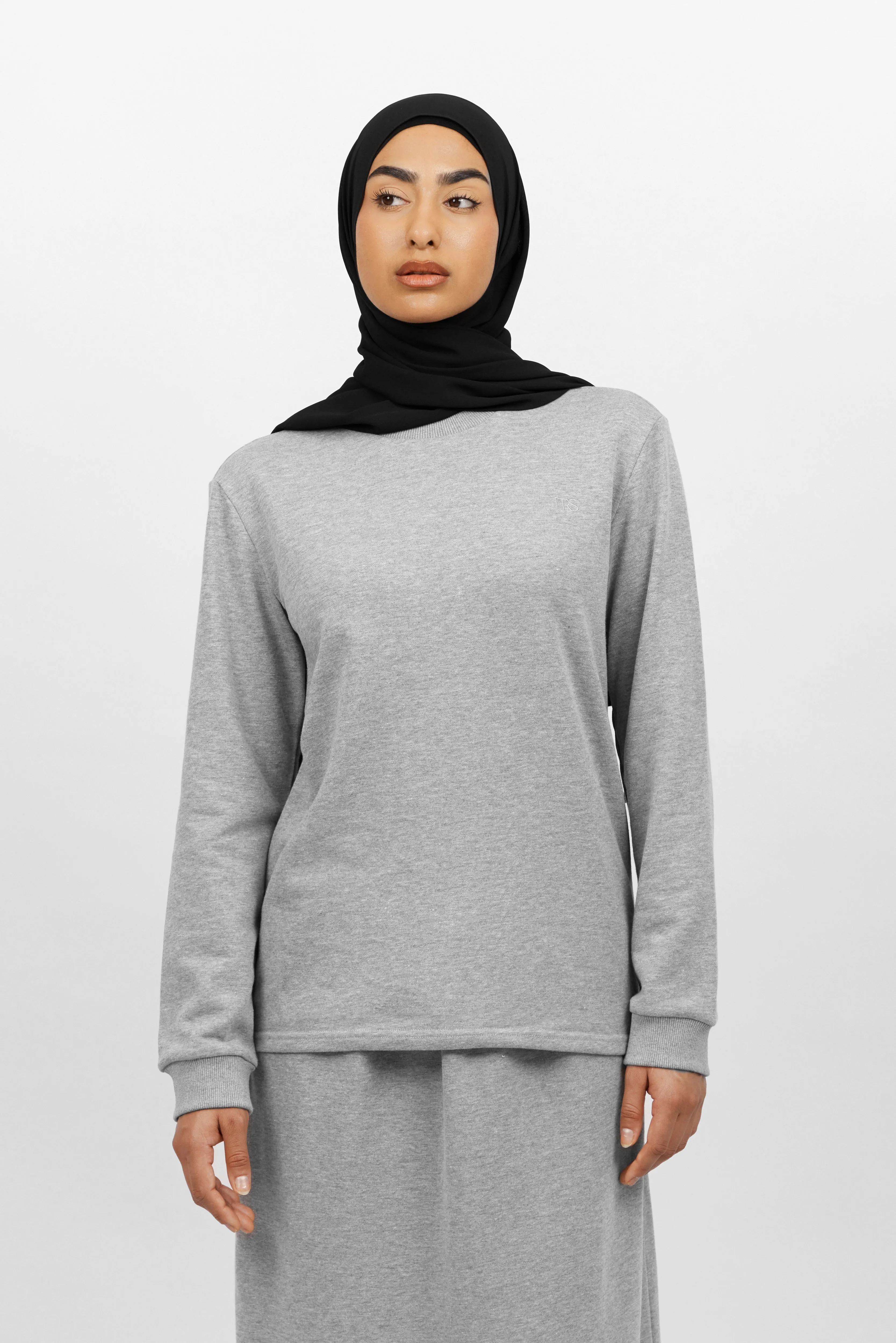 Simple Logo Sweatshirt - Heather Grey