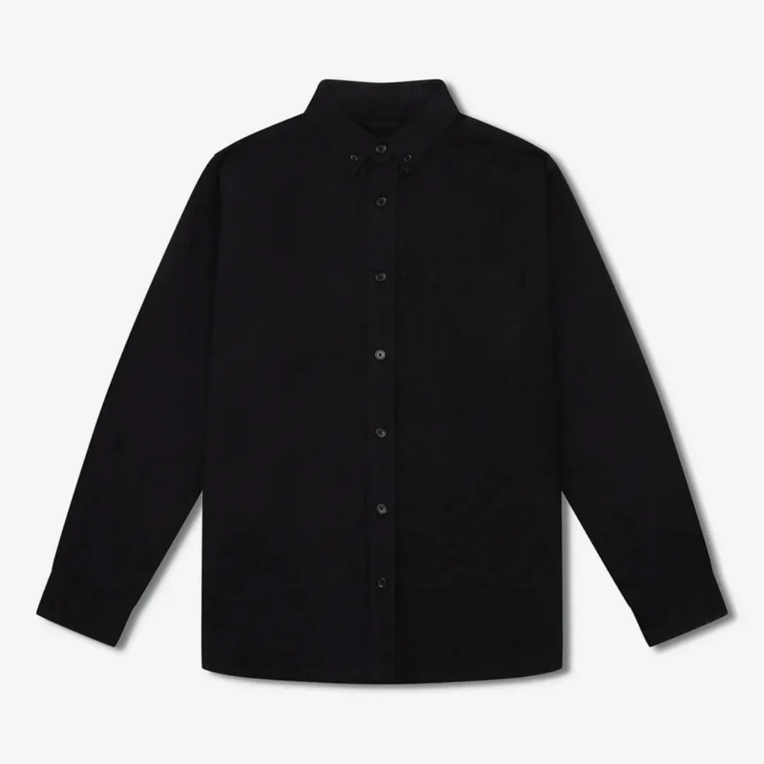 Simple | Oxford Long Sleeve Shirt | Black