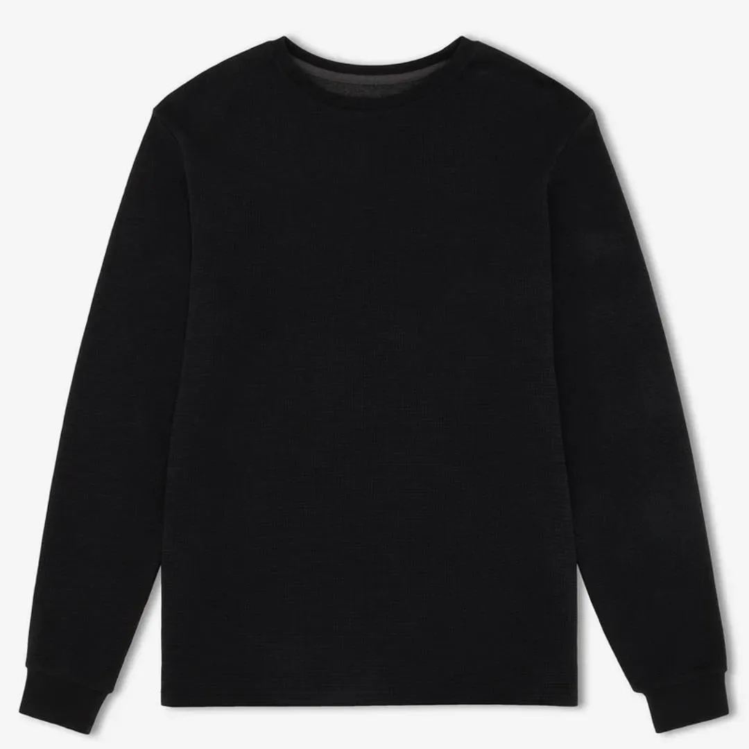 Simple | Smith Long Sleeve Waffle | Black